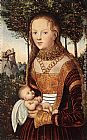 Lucas Cranach the Elder Young Mother with Child painting